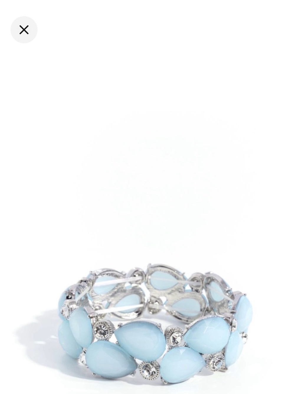 B-22 Blue Marquise Stone Stretch Bracelet